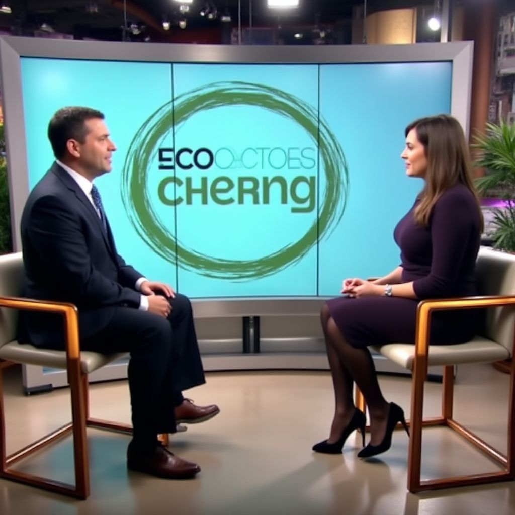 TV interview with founder